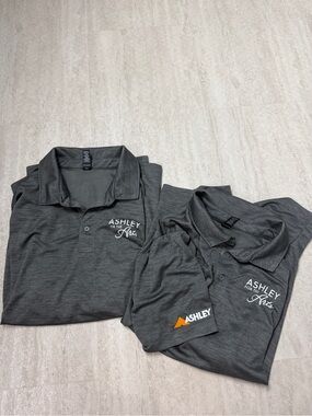 Ashley for the Arts polo Charcoal Gray Logo Polos 2 for 1